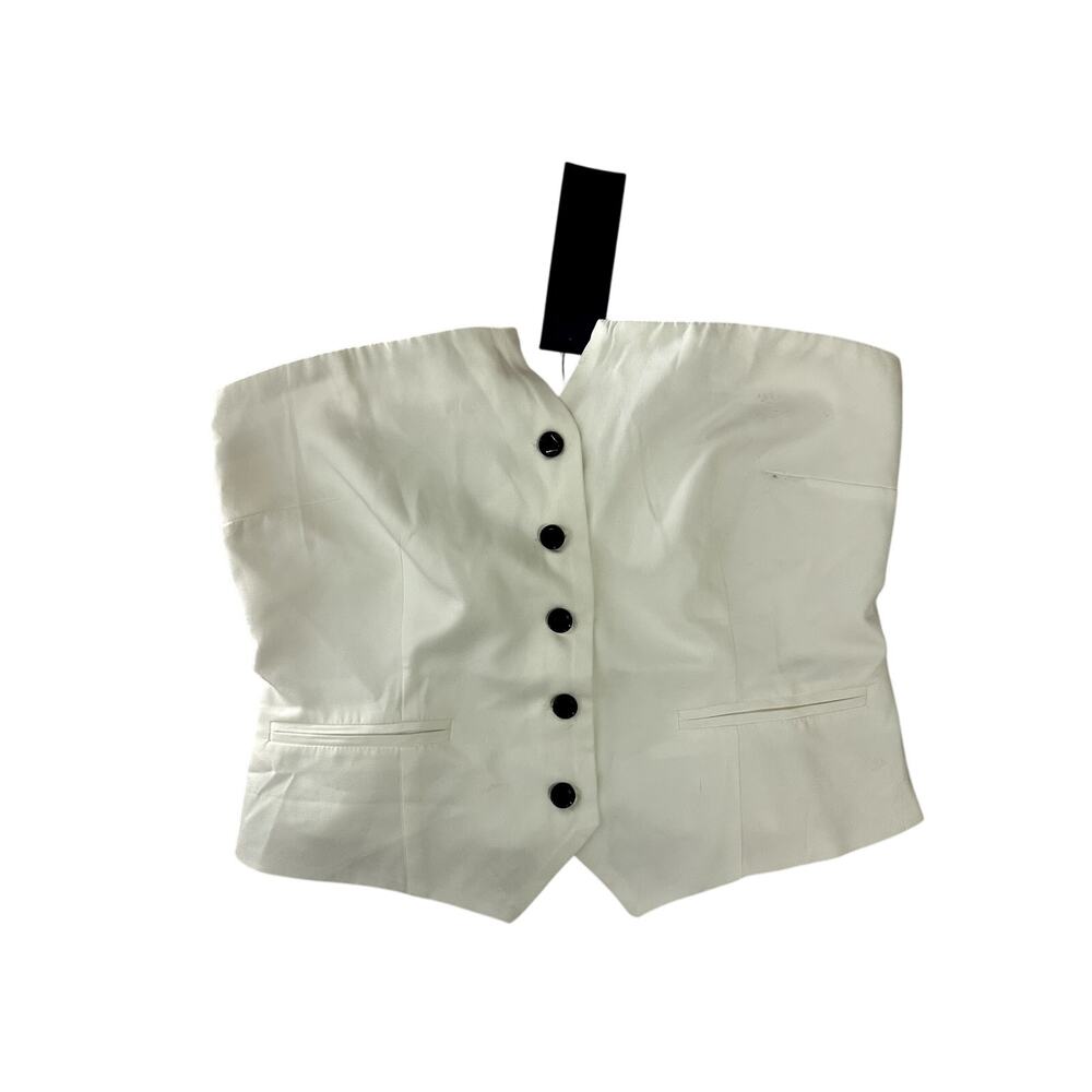 White sleeveless ECLAIR vest M